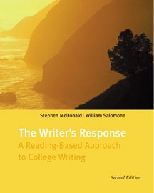 Beispielbild fr The Writer's Response : A Reading Based Approach to College Writing zum Verkauf von Better World Books: West