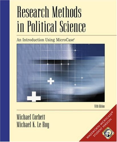 Beispielbild fr Research Methods in Political Science : An Introduction Using MicroCase zum Verkauf von Better World Books