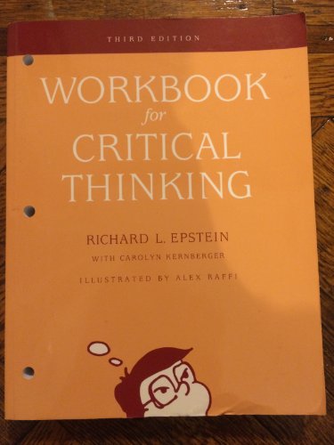 Imagen de archivo de Workbook for Epstein's Critical Thinking, 3rd a la venta por ThriftBooks-Dallas