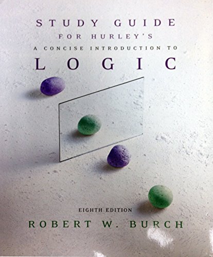 Imagen de archivo de Concise Introduction to Logic, Study Guide a la venta por BooksRun