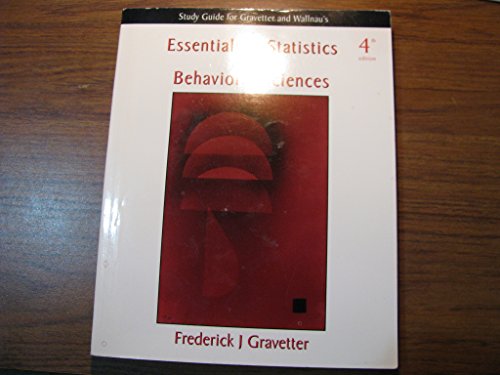 Stock image for Essentials of Statistics for the Behavioral Sciences: Study Guide, Fourth Edition for sale by Wonder Book