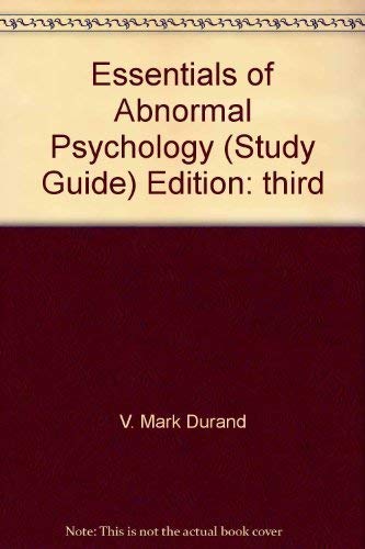 Imagen de archivo de Essentials of Abnormal Psychology (Study Guide) a la venta por BookHolders