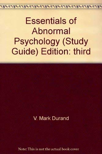 9780534598068: Essentials of Abnormal Psychology, 3rd edition (Study Guide)