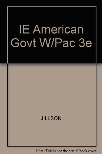 IE American Govt W/Pac 3e (9780534610548) by JILLSON