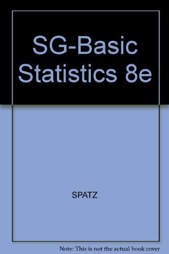 9780534611385: Study Guide for Spatz's Basic Statistics: Tales of Distributions, 8th