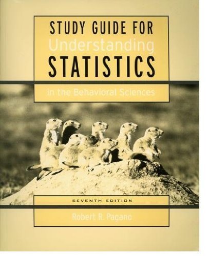 Imagen de archivo de Study Guide for Understanding Statistics in the Behavioral Sciences a la venta por Better World Books