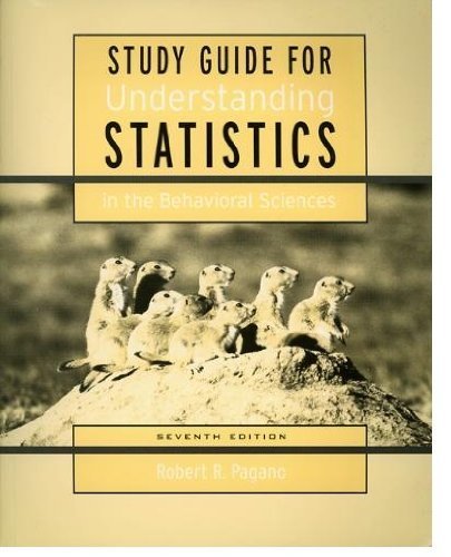 Stock image for Study Guide for Understanding Statistics in the Behavioral Sciences for sale by Better World Books