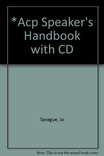 Stock image for ACP Speaker's Handbook with CD for sale by Ergodebooks