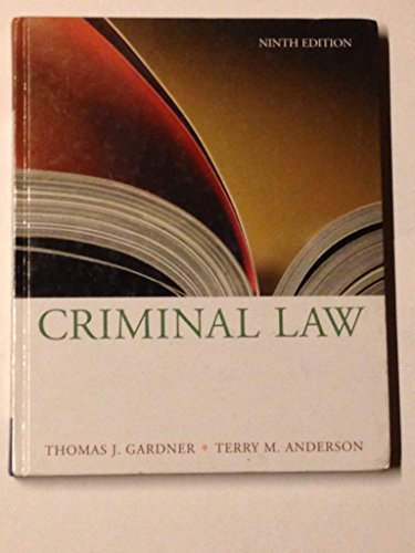 Beispielbild fr Criminal Law (Available Titles CengageNOW) zum Verkauf von Wonder Book