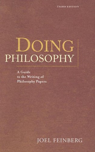 Stock image for Doing Philosophy: A Guide to the Writing of Philosophy Papers for sale by SecondSale