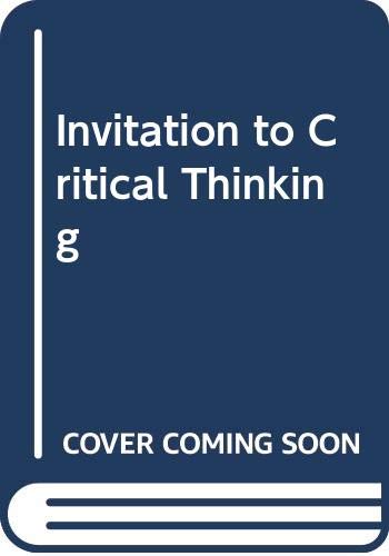 9780534626310: Invitation to Critical Thinking