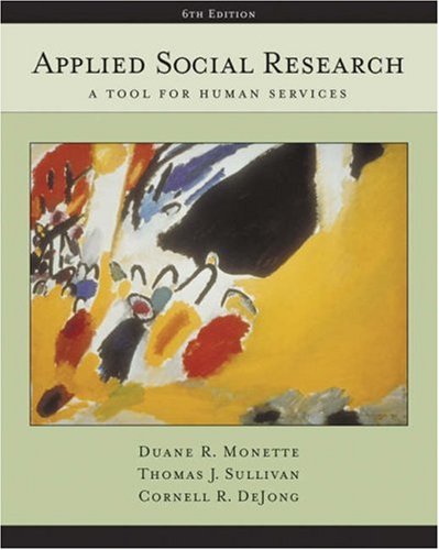 Beispielbild fr Applied Social Research : A Tool for Human Services zum Verkauf von Better World Books