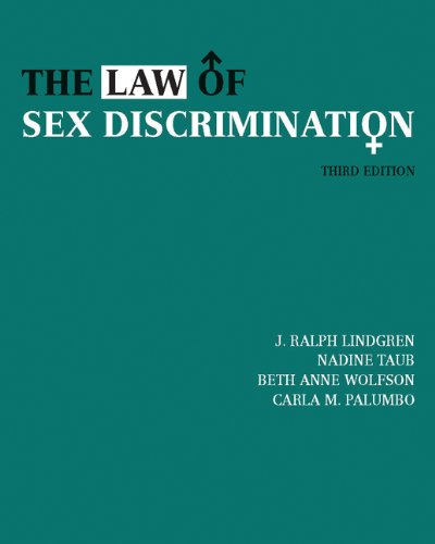 Imagen de archivo de The Law of Sex Discrimination a la venta por SecondSale