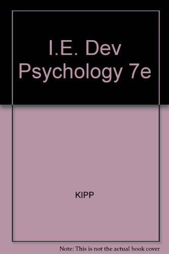 Beispielbild fr I.E. Dev Psychology 7e zum Verkauf von HPB-Red