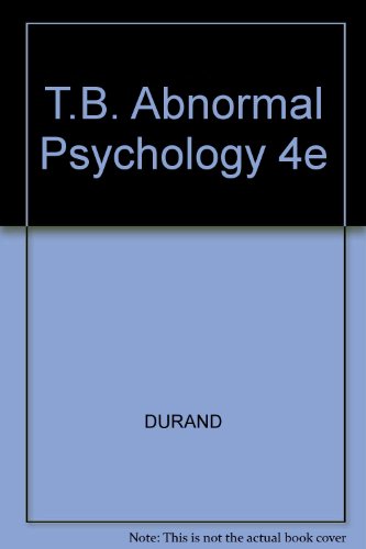 9780534633684: T.B. Abnormal Psychology 4e