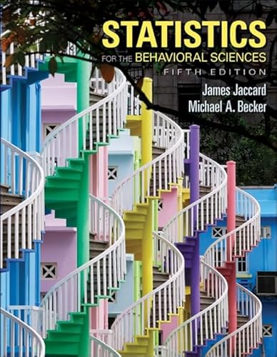 Beispielbild fr Statistics for the Behavioral Sciences (PSY 471 Applied Behavioral Analysis and Remediation) zum Verkauf von BooksRun