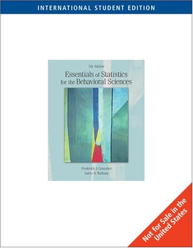 9780534634278: Essentials of Statistics for the Behavioral Sciences (Ise)