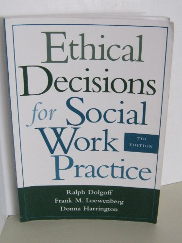 Stock image for Ethical Decisions for Social Work Practice for sale by Better World Books