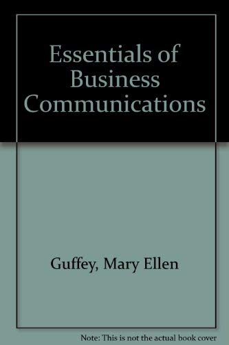 Imagen de archivo de Essentials of Business Communication: A Writing Improvement Program a la venta por HPB-Red