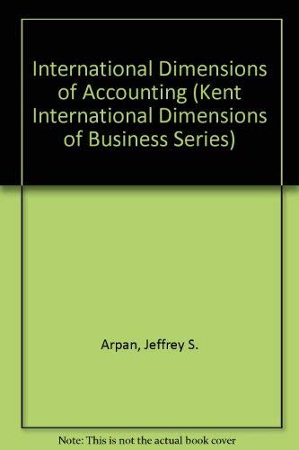 9780534871932: International Dimensions of Accounting