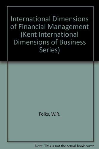 Imagen de archivo de International Dimensions of Financial Management a la venta por Better World Books