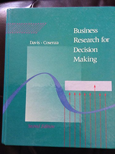 Imagen de archivo de Business research for decision making (Kent series in marketing) a la venta por HPB-Red