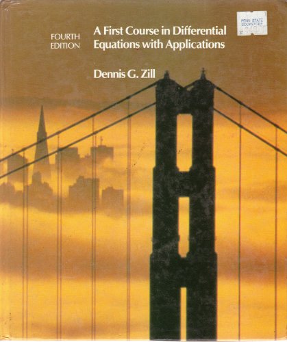 9780534915681: First Course in Differential Equations with Applications