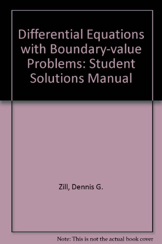 Stock image for Differential Equations with Boundary-value Problems: Student Solutions Manual for sale by ThriftBooks-Dallas