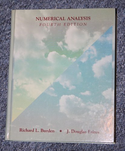 Beispielbild fr Numerical Analysis (The Prindle, Weber & Schmidt series in mathematics) zum Verkauf von WorldofBooks