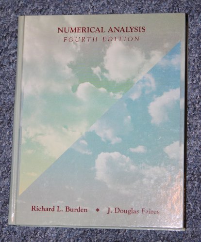 Stock image for Numerical Analysis for sale by Better World Books