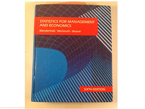 Stock image for Statistics for management and economics (The Duxbury series in statistics and decision sciences) for sale by Irish Booksellers
