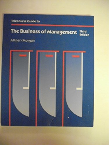 Beispielbild fr Telecourse Guide Introduction to Management (SWC-Management Ser.) zum Verkauf von Top Notch Books