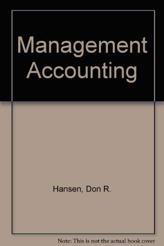 Stock image for Management accounting (Kent series in accounting) for sale by HPB-Red