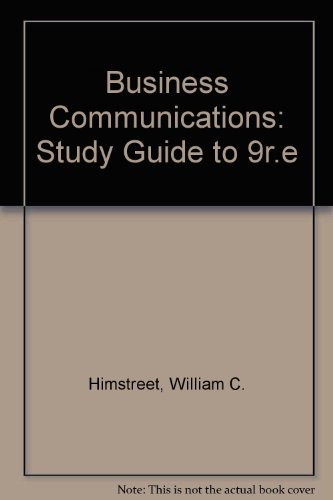 Imagen de archivo de Business Communications: Study Guide a la venta por BookHolders