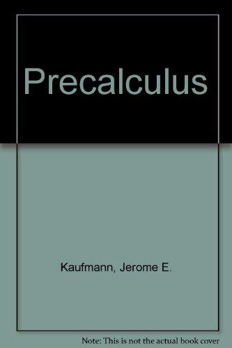 9780534920074: Precalculus (The Prindle, Weber & Schmidt series in mathematics)