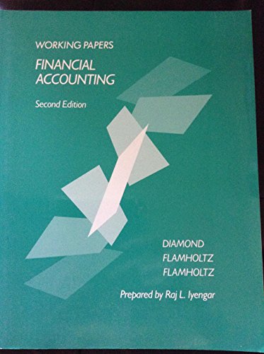 Imagen de archivo de Financial Accounting: Working Papers to 2r.e a la venta por -OnTimeBooks-