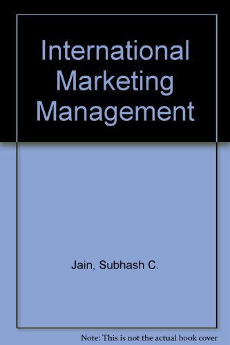 Beispielbild fr International Marketing Management zum Verkauf von Better World Books