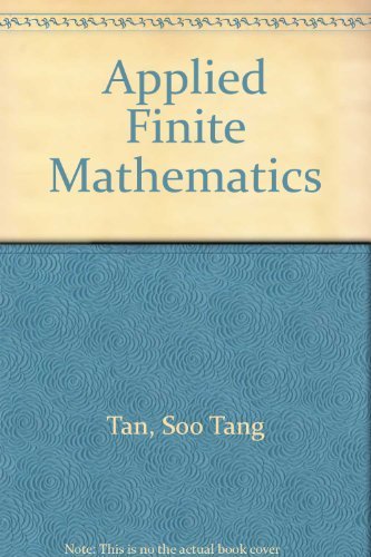 Stock image for Applied Finite Mathematics for sale by Better World Books