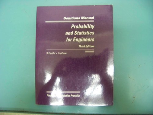 Stock image for Solutions manual, Probability and statistics for engineers for sale by HPB-Red