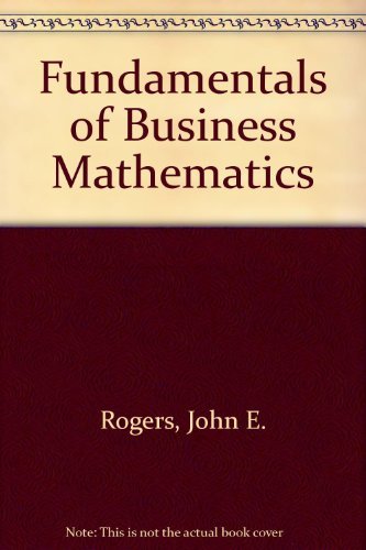 Beispielbild fr Fundamentals of Business Mathematics zum Verkauf von HPB-Red