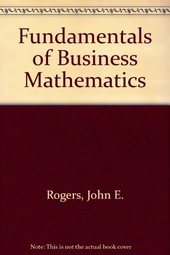 Imagen de archivo de Fundamentals of Business Mathematics a la venta por HPB-Red