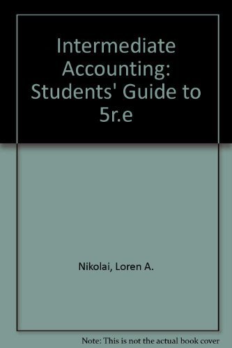 Imagen de archivo de Intermediate Accounting: Students' Guide to 5r.e a la venta por Decluttr