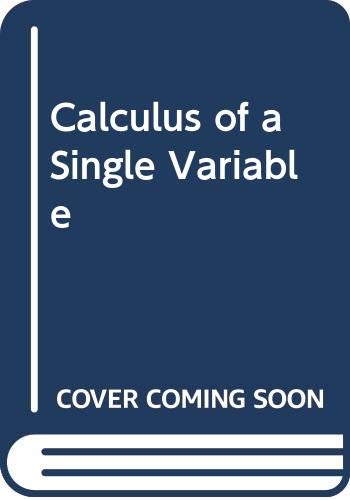 Imagen de archivo de Calculus of a Single Variable a la venta por Allied Book Company Inc.