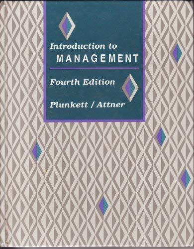 Beispielbild fr Introduction to Management (Kent series in management) zum Verkauf von Wonder Book