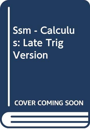 Imagen de archivo de Ssm - Calculus: Late Trig Version a la venta por SecondSale