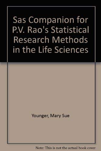 Stock image for SAS Companion for Rao's Statistical Research Methods in the Life Sciences for sale by Ergodebooks