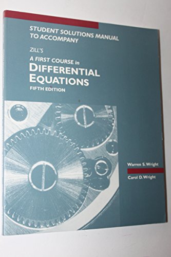 9780534931551: First Course in Differential Equations with Applications: Instructors' Manual to 5r.e