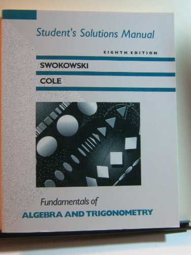 9780534932008: Fundamentals of Algebra and Trigonometry