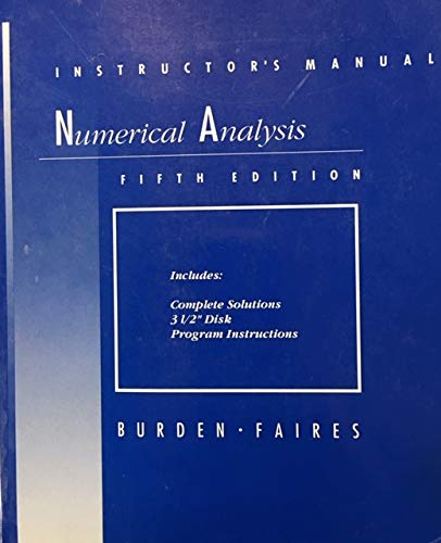 Stock image for Instructor's manual to accompany Numerical analysis for sale by ThriftBooks-Atlanta