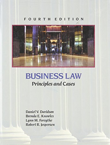 Imagen de archivo de Business Law: Principles and Cases a la venta por HPB-Red